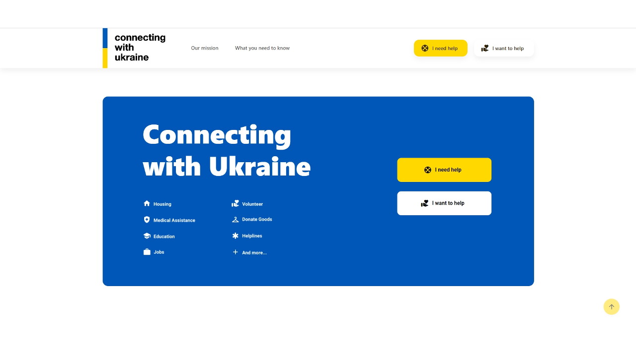 “Connecting With Ukraine” website para apoiar refugiados